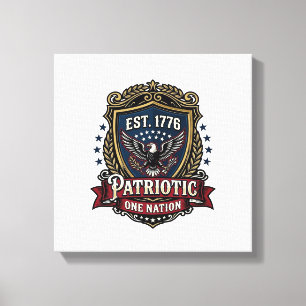 Toile Bouclier de bataille patriotique 1776 Sym inspiré
