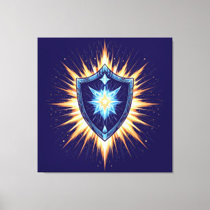 Toile Bouclier de Fantasy Épique avec Éclat d'Énergie Ra