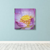 Toile Bouddha citation Lotus flower (Insitu (Plancher de Bois))