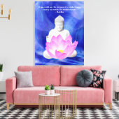 Toile Bouddha citation Lotus flower (Insitu(Salon))