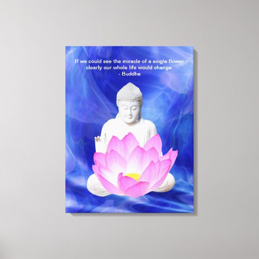 Toile Bouddha citation Lotus flower (Recto)