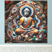 Toile Bouddha-Core-Géode (Insitu (Plancher de Bois))