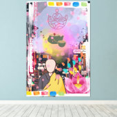 Toile Bouddha dans la ville (Insitu (Plancher de Bois))