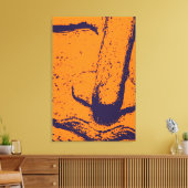 Toile Bouddha Face Zen Harmonie Bouddha Orange (Insitu(Salon))