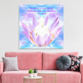 Toile Bouddha fleurs de Lotus pourpres (Insitu(Salon))