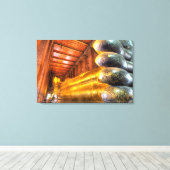 Toile Bouddha géant couché à l'intérieur du temple, Wat (Insitu (Plancher de Bois))