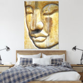 Toile Bouddha Gros plan noir & blanc (Insitu(Chambre))