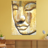 Toile Bouddha Gros plan noir & blanc (Insitu(Salon))