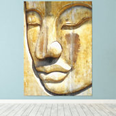 Toile Bouddha Gros plan noir & blanc (Insitu (Plancher de Bois))