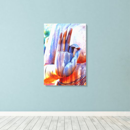 Toile Bouddha main A-Ok mudra (Insitu (Plancher de Bois))