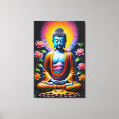 Toile Bouddha - Pleine conscience en fleurs (Recto)