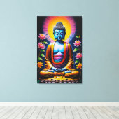 Toile Bouddha - Pleine conscience en fleurs (Insitu (Plancher de Bois))