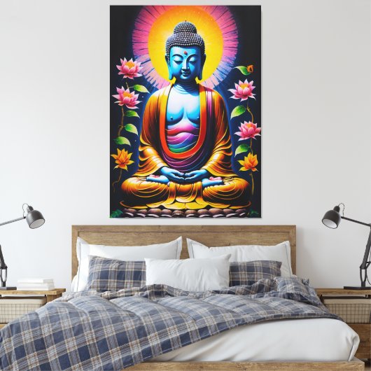 Toile Bouddha - Pleine conscience florissante (Insitu(Chambre))