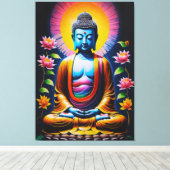 Toile Bouddha - Pleine conscience florissante (Insitu (Plancher de Bois))