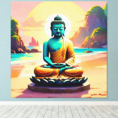 Toile Bouddha - Rives sereines des Lumières (Insitu (Plancher de Bois))