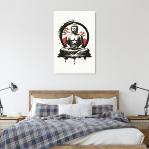 Toile Bouddha Zen japonais