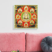 Toile Bouddhisme Tantrique Tibétain vintage Mandala (Insitu(Salon))