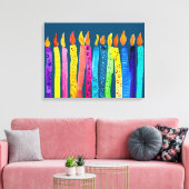 Toile Bougies d'anniversaire aquarelle colorées (Insitu(Salon))