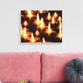 Toile Bougies illuminations soirée nuit noire Joyeux Noë (Insitu(Salon))