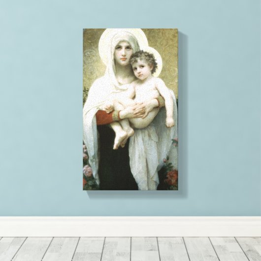 Toile Bouguereau - La Vierge des Rose (Insitu (Plancher de Bois))