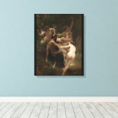 Toile Bouguereau Nymphes et Satyr (Insitu (Plancher de Bois))