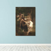 Toile Bouguereau Nymphes et Satyr (Insitu (Plancher de Bois))