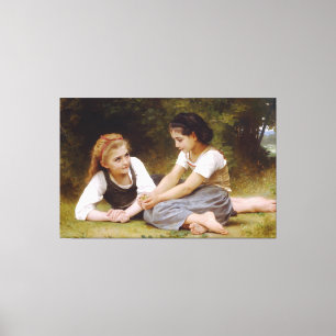 Toile Bouguereau's 1882 Les noisettes rassemblent Les no
