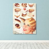 Toile boulangerie parisienne cupcake pâtisserie gâteau b (Insitu (Plancher de Bois))