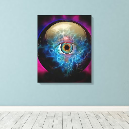 Toile Boule de cristal avec oeil (Insitu (Plancher de Bois))