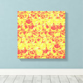 Toile Boule jaune rouge envelopper pop art (Insitu (Plancher de Bois))