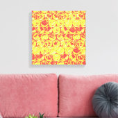 Toile Boule jaune rouge envelopper pop art (Insitu(Salon))