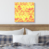 Toile Boule jaune rouge envelopper pop art (Insitu(Chambre))