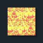Toile Boule jaune rouge envelopper pop art<br><div class="desc">Motif d'enveloppement de bulle pop art en rouge et jaune</div>