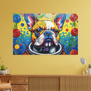 TOILE BOULEDOGUE FRANÇAIS DANS L'ESPACE 15