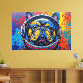 TOILE BOULEDOGUE FRANÇAIS DANS L'ESPACE 4 (Insitu(Salon))
