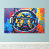 TOILE BOULEDOGUE FRANÇAIS DANS L'ESPACE 4 (Insitu (Plancher de Bois))