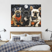 Toile Bouledogue français Halloween épouvantable (Insitu(Chambre))