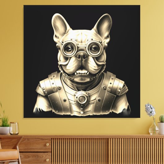 Toile Bouledogue français robot (Insitu(Salon))