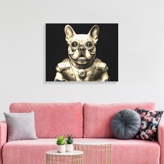 Toile Bouledogue français robot (Insitu(Salon))