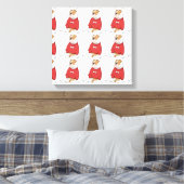 Toile bouledogue se détendant en pull dessin animé (Insitu(Chambre))
