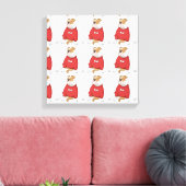 Toile bouledogue se détendant en pull dessin animé (Insitu(Salon))
