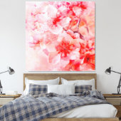Toile Boules de fleurs de cerisier d'aquarelle (Insitu(Chambre))