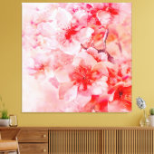 Toile Boules de fleurs de cerisier d'aquarelle (Insitu(Salon))
