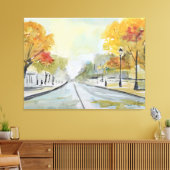 Toile Boulevard d'automne à Paris Expressionniste (Insitu(Salon))