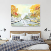 Toile Boulevard d'automne à Paris Expressionniste (Insitu(Chambre))