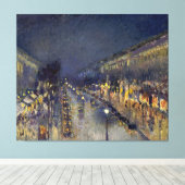 Toile Boulevard Montmartre à Night Pissarro (Insitu (Plancher de Bois))