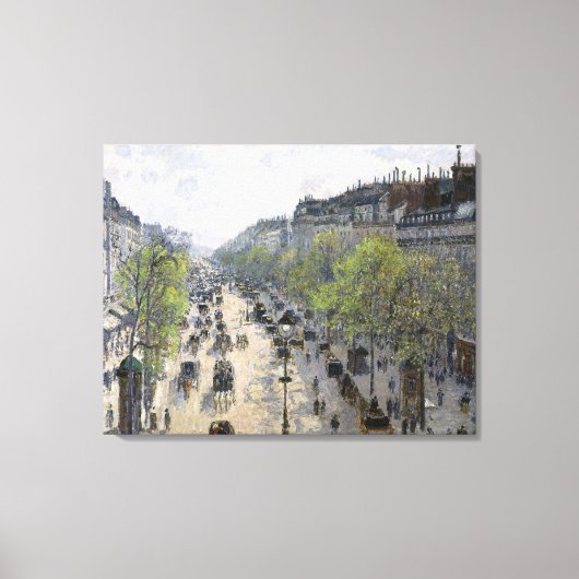 Toile Boulevard Montmartre Printemps Paris Camille Pissa (Recto)