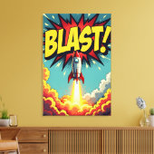 Toile BOUM ! Explosion de fusée dans un style de bande d (Insitu(Salon))