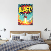 Toile BOUM ! Explosion de fusée dans un style de bande d (Insitu(Chambre))