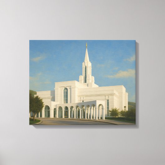 Toile Bountiful Utah Temple Painting™ LDS Art Canvas (Recto)